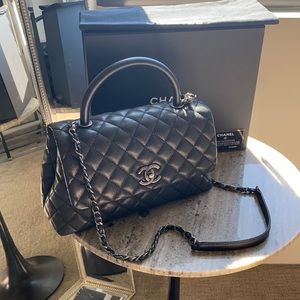 SOLD Caviar Quilted Small Top Handle Flap Bag